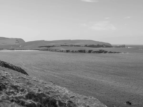 Ilhas Shetland Com Cidade Lerwick Escócia — Fotografia de Stock