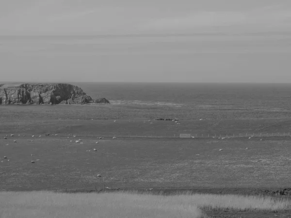 Ilhas Shetland Com Cidade Lerwick Escócia — Fotografia de Stock