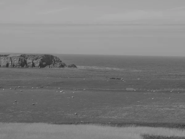 Ilhas Shetland Com Cidade Lerwick Escócia — Fotografia de Stock