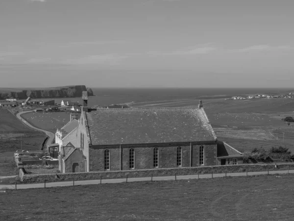 Våtmarksöarna Med Staden Lerwick Skottland — Stockfoto