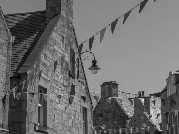 Isole Shetland Con Città Lerwick Scozia — Foto Stock