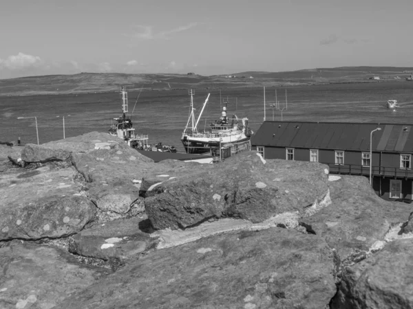 Våtmarksöarna Med Staden Lerwick Skottland — Stockfoto