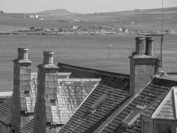 Νησιά Shetland Την Πόλη Του Lerwick Στη Σκωτία — Φωτογραφία Αρχείου