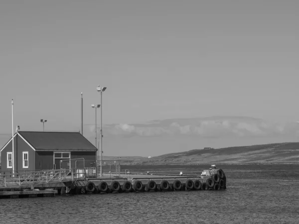 Shetlandi Szigetek Lerwick Városával Skóciában — Stock Fotó