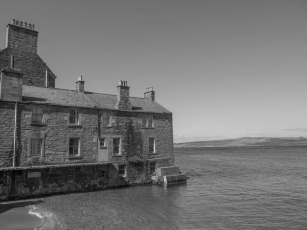 Прибережні Острови Містом Лервік Шотландія — стокове фото