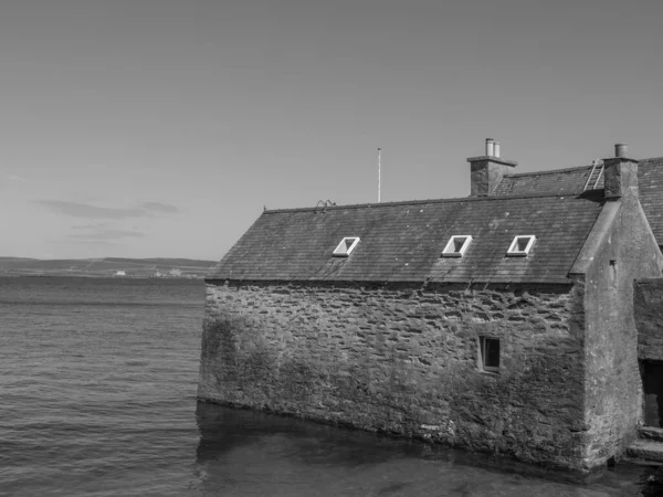 Våtmarksöarna Med Staden Lerwick Skottland — Stockfoto