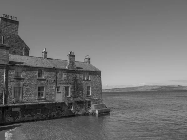 Isole Shetland Con Città Lerwick Scozia — Foto Stock