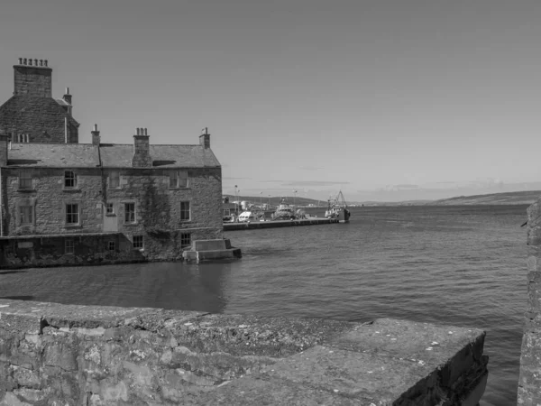 Ilhas Shetland Com Cidade Lerwick Escócia — Fotografia de Stock