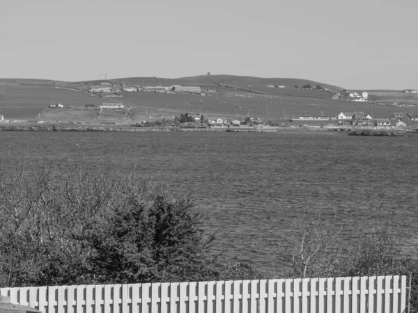 Shetlandi Szigetek Lerwick Városával Skóciában — Stock Fotó