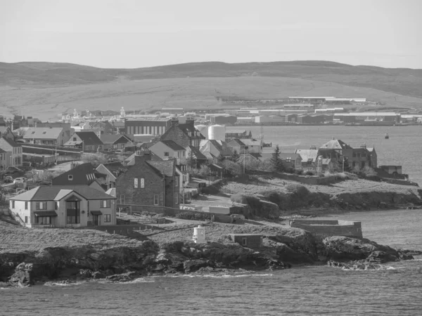 Shetlandské Ostrovy Městem Lerwick Skotsku — Stock fotografie