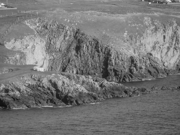 Shetlandi Szigetek Lerwick Városával Skóciában — Stock Fotó