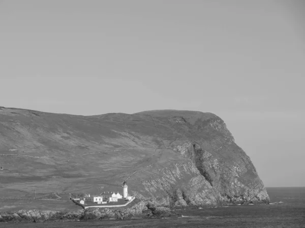 Ilhas Shetland Com Cidade Lerwick Escócia — Fotografia de Stock