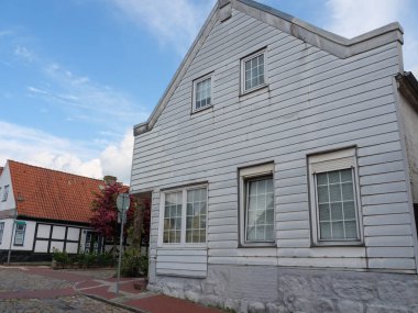 Kappeln şehri ve Almanya 'daki Schlei nehri.