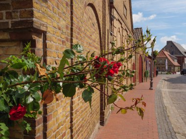 Kappeln şehri ve Almanya 'daki Schlei nehri.