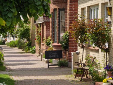 Kappeln şehri ve Almanya 'daki Schlei nehri.