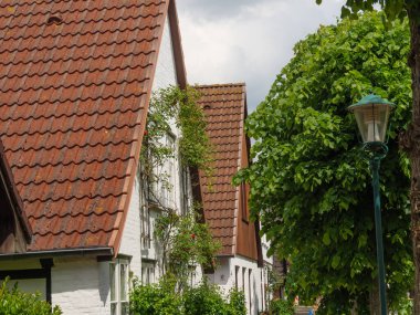Kappeln şehri ve Almanya 'daki Schlei nehri.