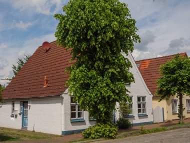 Kappeln şehri ve Almanya 'daki Schlei nehri.