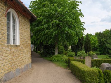 Kappeln şehri ve Almanya 'daki Schlei nehri.