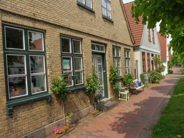 Kappeln şehri ve Almanya 'daki Schlei nehri.