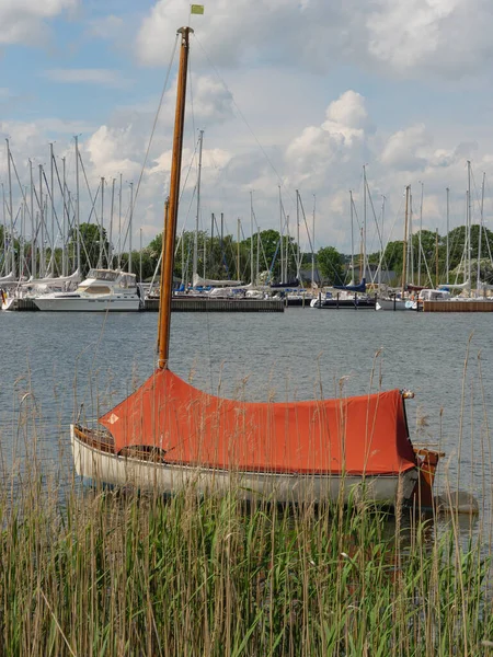 Město Kappeln Řeka Schlei Německu — Stock fotografie