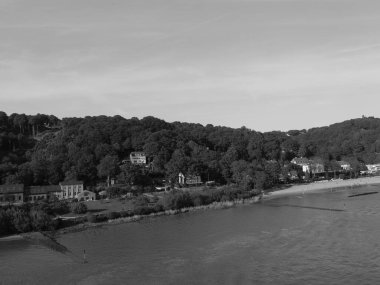 Hamburg şehri ve Elbe nehri Almanya 'da.