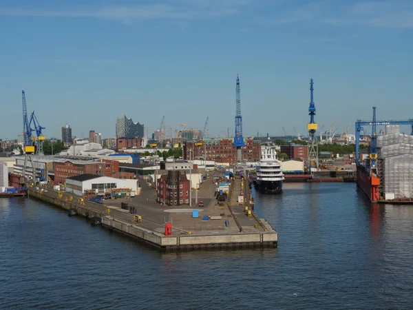 Die Stadt Hamburg Und Die Elbe Deutschland — Stockfoto