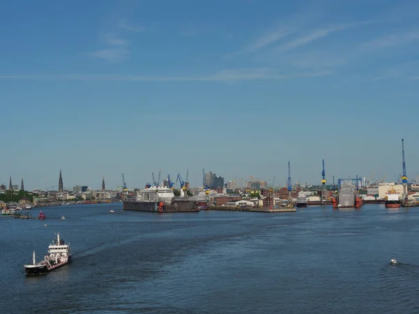 Stad Hamburg Elbe Duitsland — Stockfoto