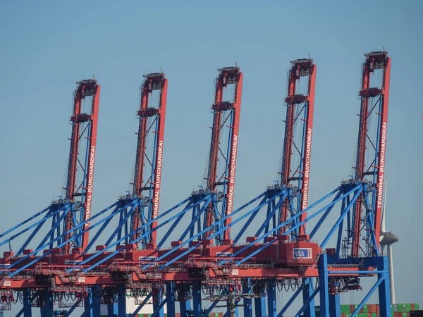 Stad Hamburg Elbe Duitsland — Stockfoto