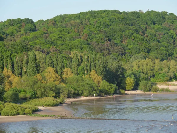 Staden Hamburg Och Floden Elbe Tyskland — Stockfoto