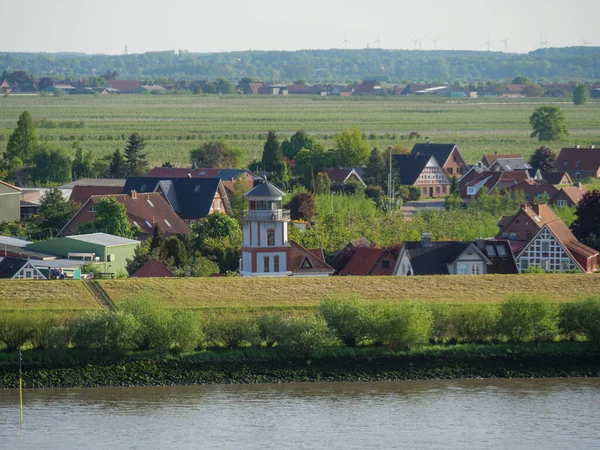 汉堡市和德国的易北河 — 图库照片