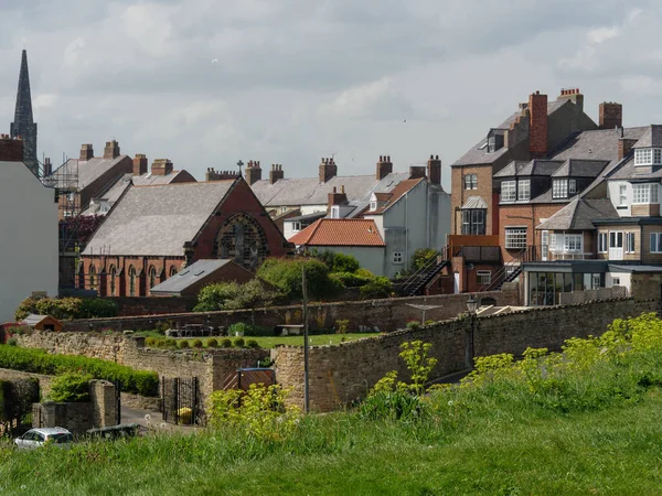 Costa Del Norte Inglaterra Con Ciudad Newcastle — Foto de Stock