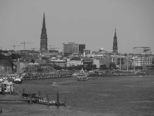 Die Stadt Hamburg Und Die Elbe Deutschland — Stockfoto