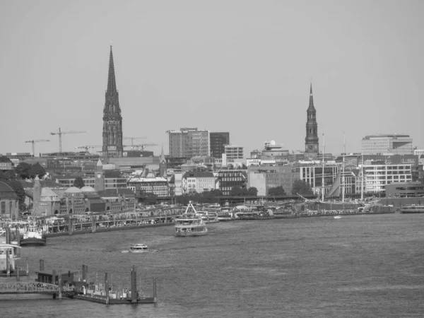 Stad Hamburg Elbe Duitsland — Stockfoto