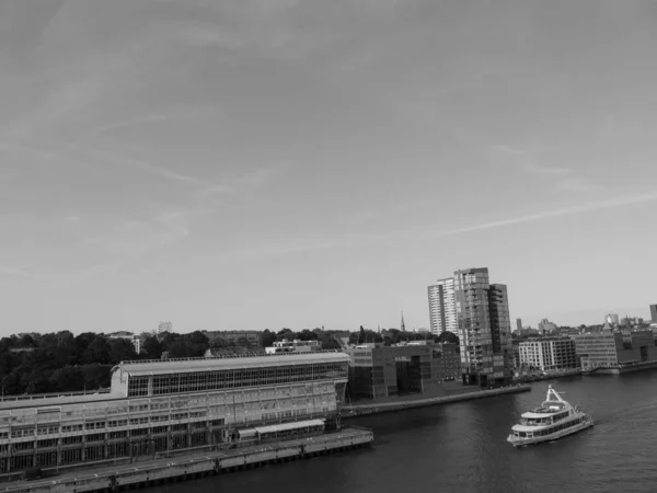 Ciudad Hamburgo Río Elba Alemania — Foto de Stock