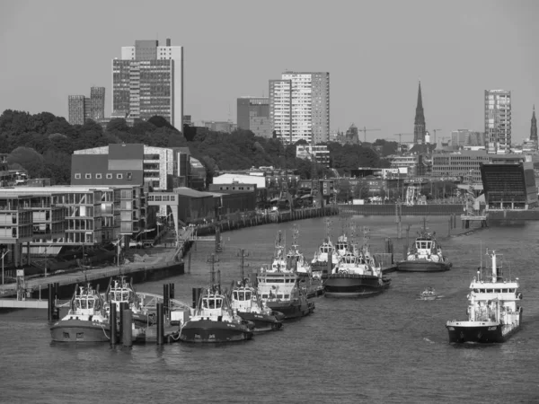 Ciudad Hamburgo Río Elba Alemania —  Fotos de Stock