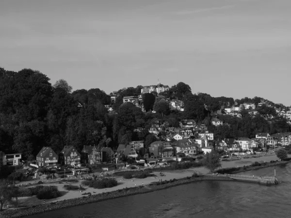 Hamburg Şehri Elbe Nehri Almanya — Stok fotoğraf