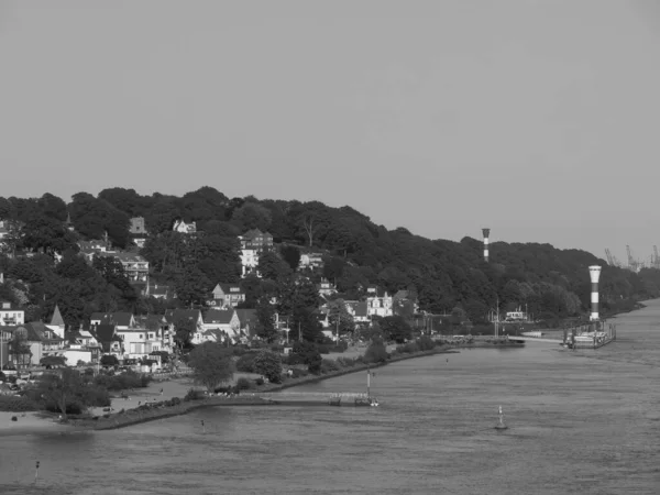 Cidade Hamburgo Rio Elba Alemanha — Fotografia de Stock