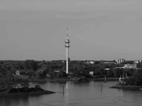 Città Amburgo Fiume Elba Germania — Foto Stock