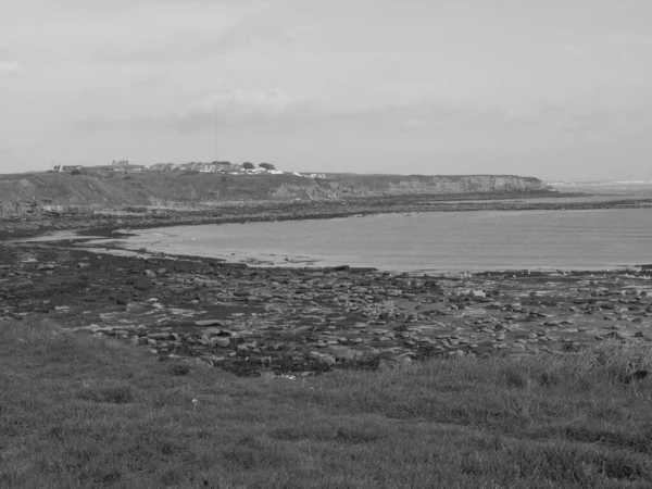 Costa Norte Inglaterra Com Cidade Newcastle — Fotografia de Stock