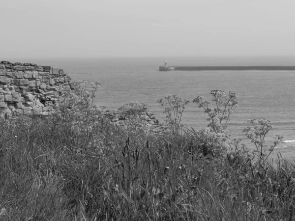 Aan Kust Van Noord Engeland Met Stad Newcastle — Stockfoto