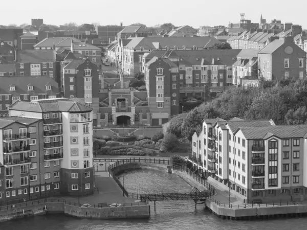 Aan Kust Van Noord Engeland Met Stad Newcastle — Stockfoto