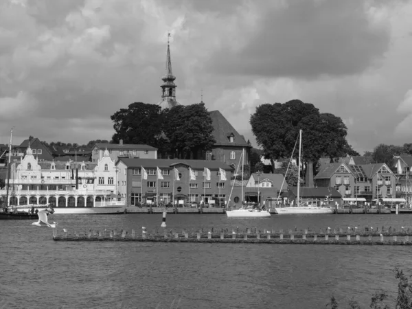 Ciudad Schleswig Río Schlei Alemania — Foto de Stock