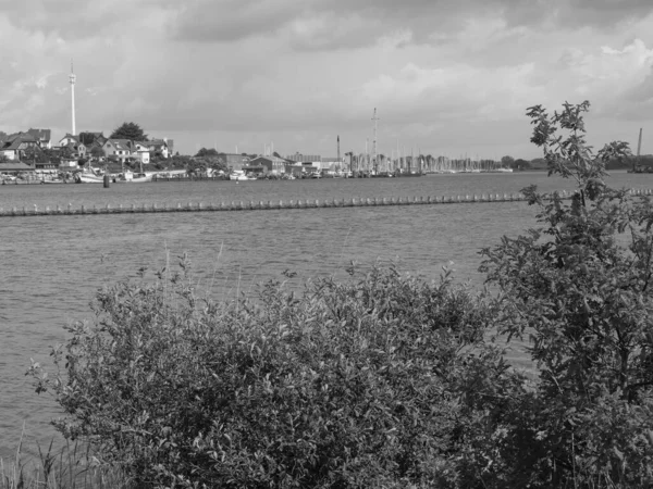 Πόλη Schleswig Στον Ποταμό Schlei Στη Γερμανία — Φωτογραφία Αρχείου