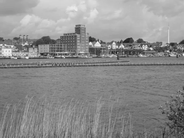 Ville Schleswig Bord Rivière Schlei Allemagne — Photo