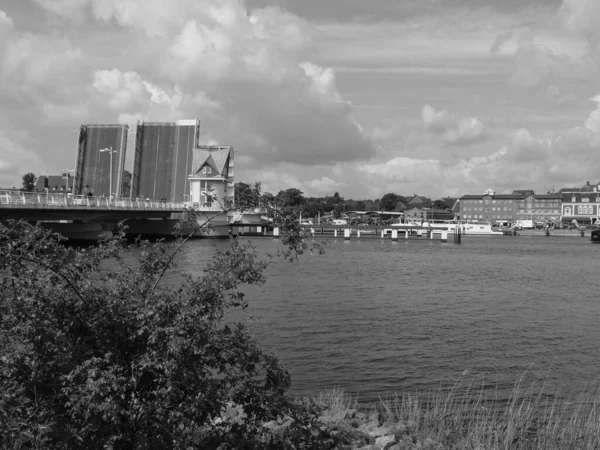 Cidade Schleswig Rio Schlei Alemanha — Fotografia de Stock
