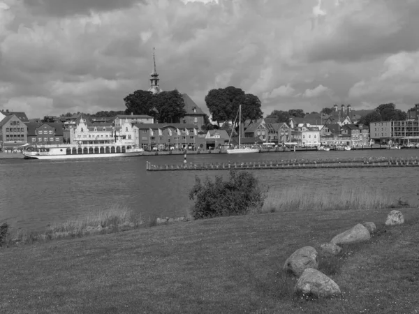 Cidade Schleswig Rio Schlei Alemanha — Fotografia de Stock