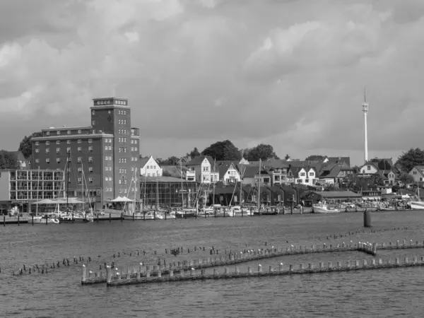 Ville Schleswig Bord Rivière Schlei Allemagne — Photo