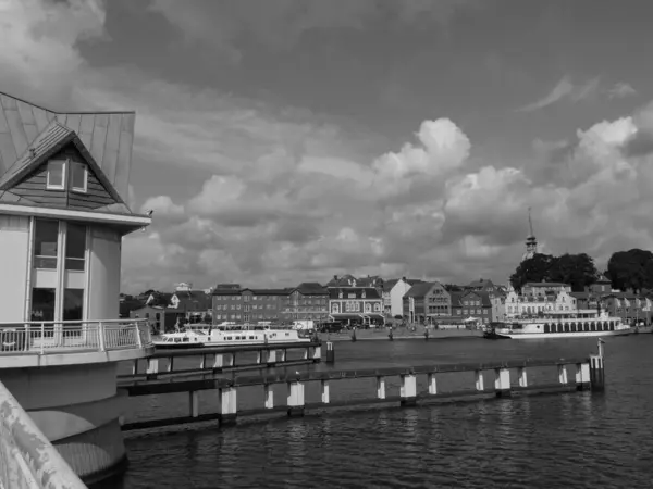 Staden Schleswig Vid Floden Schlei Tyskland — Stockfoto