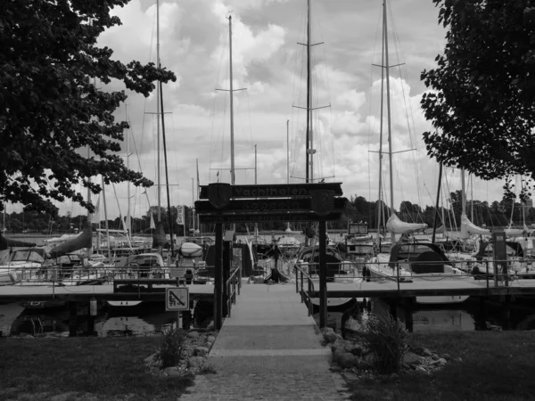 Ville Schleswig Bord Rivière Schlei Allemagne — Photo