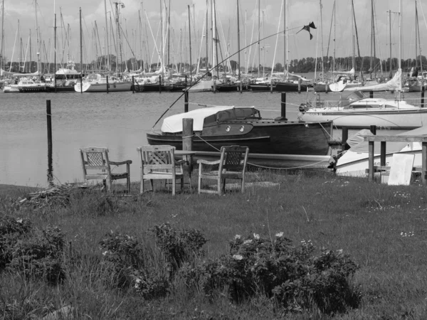 Pequena Cidade Arnis Rio Schlei Alemanha — Fotografia de Stock